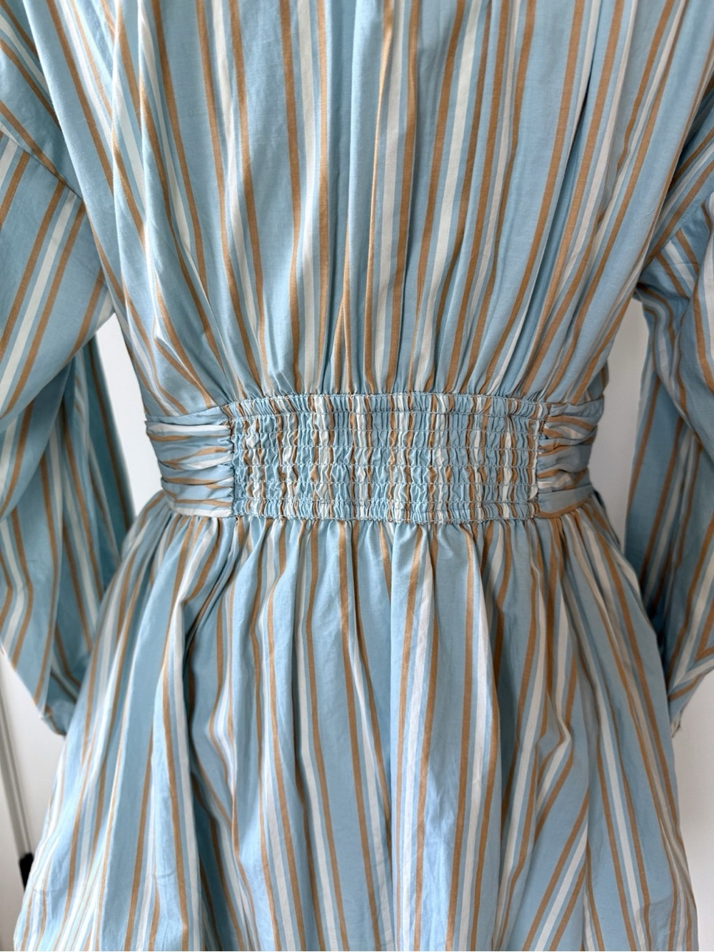 Anthropologie Striped High Low A-Line Mini Shirt Dress M NWT - Picture 11 of 16